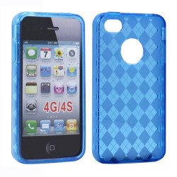 iPhone 4S 4 Argley TPU Gel Case (Blue)